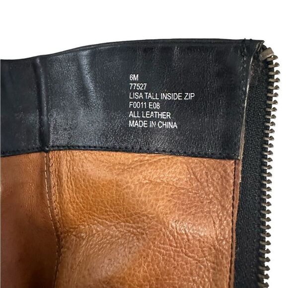 Frye Black Tall Leather Lisa Boots Size 6 - Picture 14 of 16